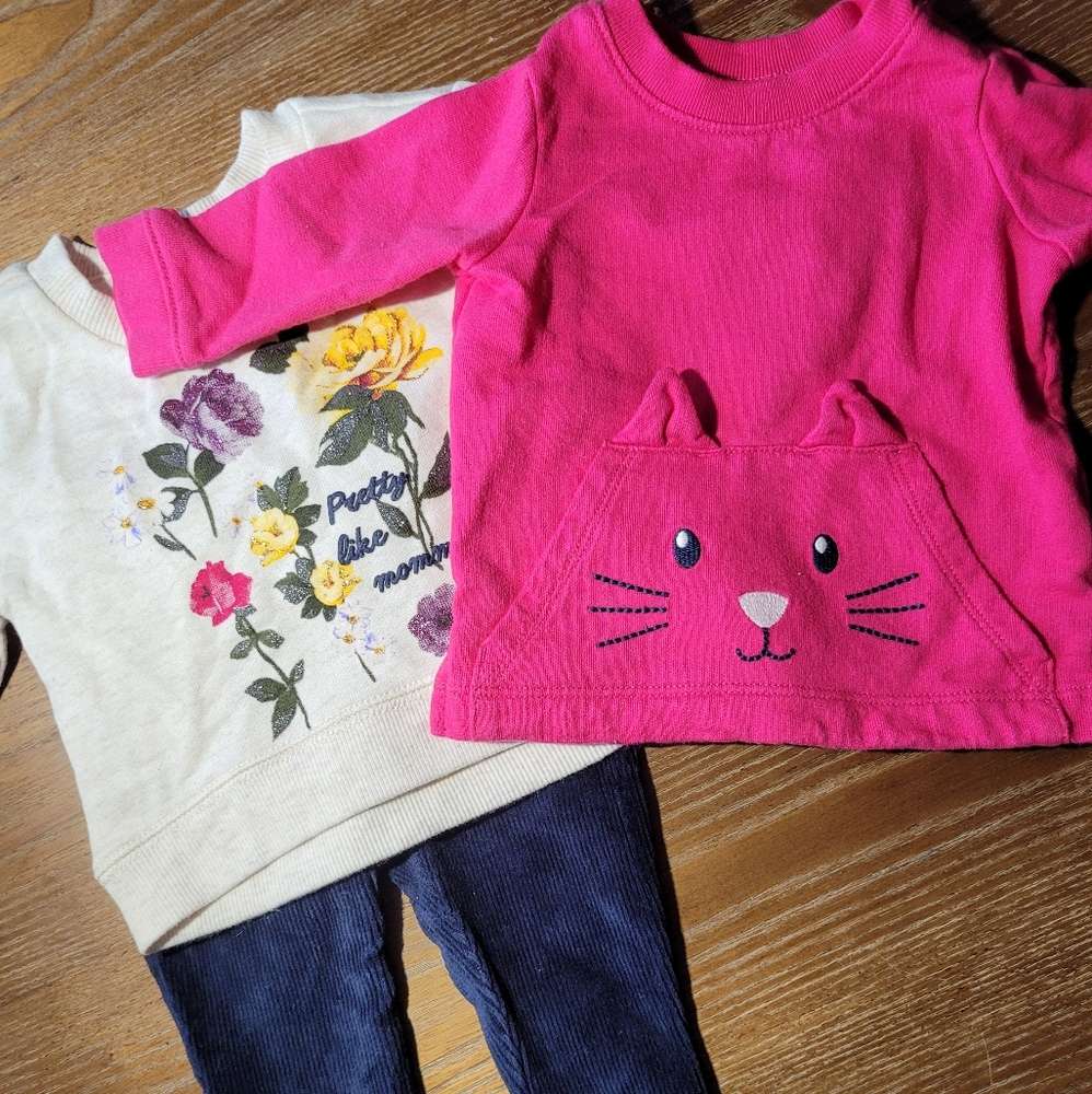 Crew neck sweaters velour pants